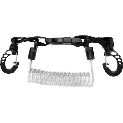 CRESSI Spiral Laynyard with Clip Snap Spiralkabel mit Tauchkarabinern, Schwarz, Einheitsgröße, Erwachsene Unisex CRESSI Spiral Laynyard with Clip Snap Spiralkabel mit Tauchkarabinern, Schwarz, Einheitsgröße, Erwachsene Unisex