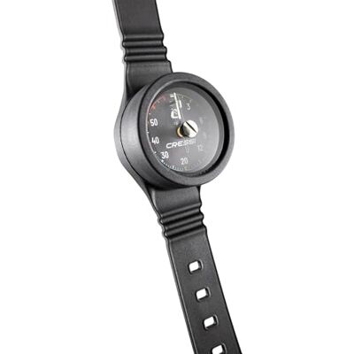 CRESSI Wristband Depht Gauge Black Unisex Langlebiger Analoger Handgelenk Tiefenmesser mit Leicht Ablesbarer Metrischer Skala, Schwarz/Schwarz, Einheitsgröße CRESSI Wristband Depht Gauge Black Unisex Langlebiger Analoger Handgelenk Tiefenmesser mit Leicht Ablesbarer Metrischer Skala, Schwarz/Schwarz, Einheitsgröße