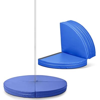 SereneLife Pole Dance Fitnessmatte, Turnmatte für Zuhause, Dance, Gym, Yoga & Studio, Tanzmatte Klappbar & Rutschfest ⌀ 120/150 cm, 5/12 cm Stärke, Stangentanz Schutzmatte mit Klettverschluss SereneLife Pole Dance Fitnessmatte, Turnmatte für Zuhause, Dance, Gym, Yoga & Studio, Tanzmatte Klappbar & Rutschfest ⌀ 120/150 cm, 5/12 cm Stärke, Stangentanz Schutzmatte mit Klettverschluss