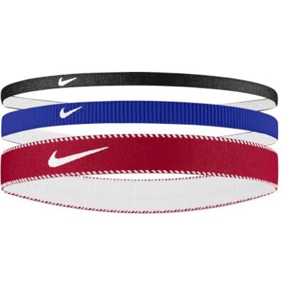 NIKE Herren Flex Classic Mixed Width Headbands 3er Pack Stirnbänder Running Fitness Training Sport Haarband Set, Game Royal/University Red/White, One Size NIKE Herren Flex Classic Mixed Width Headbands 3er Pack Stirnbänder Running Fitness Training Sport Haarband Set, Game Royal/University Red/White, One Size