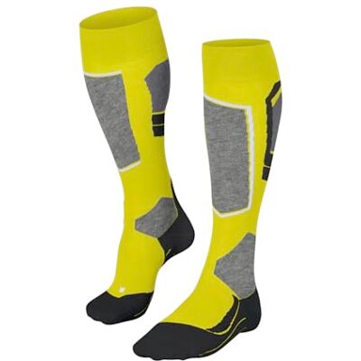 FALKE Damen Skisocken SK4 Advanced W Kh Wolle Funktionsmaterial warm dünn 1 Paar, Gelb Sulfur 1084, 35-36 FALKE Damen Skisocken SK4 Advanced W Kh Wolle Funktionsmaterial warm dünn 1 Paar, Gelb Sulfur 1084, 35-36