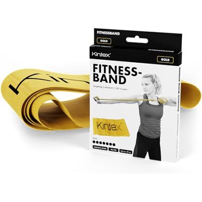 Kintex Widerstandsband - 2,5m Latex-Trainingsband, Gold Kintex Widerstandsband - 2,5m Latex-Trainingsband, Gold