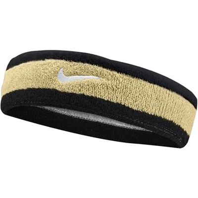 NIKE Swoosh Headbands Stirnbänder Running Fitness Training Sport Haarband Set, Black/Team Gold/White, One Size NIKE Swoosh Headbands Stirnbänder Running Fitness Training Sport Haarband Set, Black/Team Gold/White, One Size