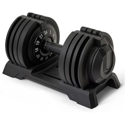 Amazon Basics Verstellbare Hantel, 24 kg, 12 Gewichte, Einzelhantel Amazon Basics Verstellbare Hantel, 24 kg, 12 Gewichte, Einzelhantel