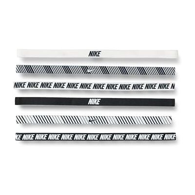 NIKE Herren Flex Classic Headbands Printed 6er Pack Stirnbänder Running Fitness Training Sport Haarband Set elastisch, White/Black/White, One Size NIKE Herren Flex Classic Headbands Printed 6er Pack Stirnbänder Running Fitness Training Sport Haarband Set elastisch, White/Black/White, One Size