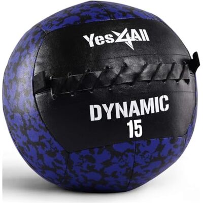 Yes4All Wall Ball, Gewichteter Ball mit Weicher Kunstlederoberfläche, Eisen-Sand-Kern für Dynamisches, Vielseitiges Training, 2,7kg – 13,6kg Yes4All Wall Ball, Gewichteter Ball mit Weicher Kunstlederoberfläche, Eisen-Sand-Kern für Dynamisches, Vielseitiges Training, 2,7kg – 13,6kg