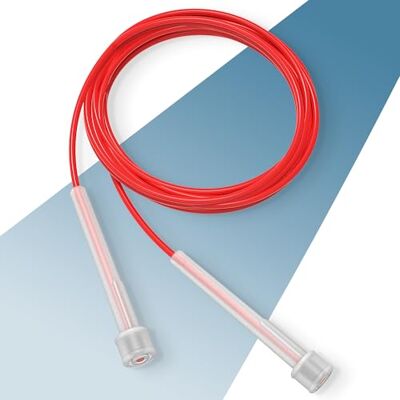 PORTENTUM verstellbares Speed-Springseil – leichtes Fitness-Sprungseil für Damen, Herren und Kinder, ideal für Workout und Speed Skipping – Länge: 2,8 m. PORTENTUM verstellbares Speed-Springseil – leichtes Fitness-Sprungseil für Damen, Herren und Kinder, ideal für Workout und Speed Skipping – Länge: 2,8 m.