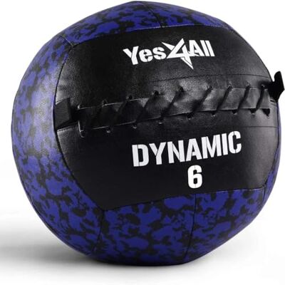 Yes4All JJXG Medizinball Wall Ball 2.7 kg Gewichtsball Weicher aus Leder für Ganzkörpertraining und Kraftübungen, Marine-Tarnmuster Yes4All JJXG Medizinball Wall Ball 2.7 kg Gewichtsball Weicher aus Leder für Ganzkörpertraining und Kraftübungen, Marine-Tarnmuster