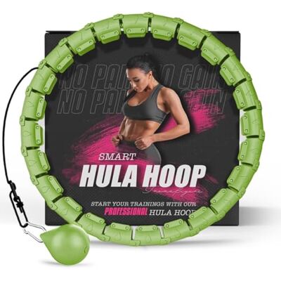 Active 100 Hula Hoop Reifen Erwachsene Abnehmen und Massage, hulahuppreif zum abnehmen trainiert Hüfte, Beine, Po, hoopie der nie Herunterfällt, Hula Hoop mit Gewicht Kugel inkl Active 100 Hula Hoop Reifen Erwachsene Abnehmen und Massage, hulahuppreif zum abnehmen trainiert Hüfte, Beine, Po, hoopie der nie Herunterfällt, Hula Hoop mit Gewicht Kugel inkl