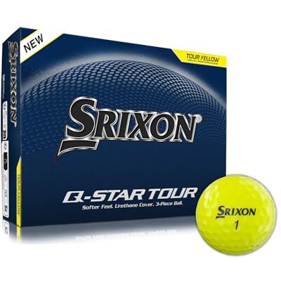 Srixon Q-Star Tour Golfball mit ultradünner Urethan-Oberfläche der Spitzenklasse Spin Skin+ der neuen Generation Weiches Schlaggefühl FastLayer Core-Technologie 12er-Pack Srixon Q-Star Tour Golfball mit ultradünner Urethan-Oberfläche der Spitzenklasse Spin Skin+ der neuen Generation Weiches Schlaggefühl FastLayer Core-Technologie 12er-Pack