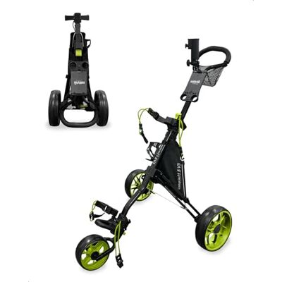 CaddyTek CaddyLite 11.5 V3 3 Rad Golf Push Cart Superlite Deluxe, leicht, einfach zu Falten, Caddy Cart Pushcart, Schwarz/Limette CaddyTek CaddyLite 11.5 V3 3 Rad Golf Push Cart Superlite Deluxe, leicht, einfach zu Falten, Caddy Cart Pushcart, Schwarz/Limette
