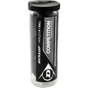 Dunlop Competition Squash Bälle, Einfacher Gelber Punkt (3 Ball Tube), Schwarz Dunlop Competition Squash Bälle, Einfacher Gelber Punkt (3 Ball Tube), Schwarz