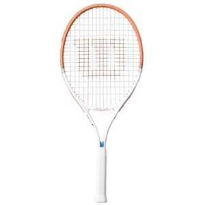WILSON Roland-Garros 2026 Elite Jr 25 Tennisschläger, Leicht & einfach zu manövrieren, Mit Halbhülle zum Schutz des Schlägers, Farbe: Navy/Orange, Größe: 25 WILSON Roland-Garros 2026 Elite Jr 25 Tennisschläger, Leicht & einfach zu manövrieren, Mit Halbhülle zum Schutz des Schlägers, Farbe: Navy/Orange, Größe: 25