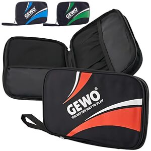 GEWO Doppelhülle Master Tischtennisschläger-Hülle für 2 Schläger Nylon Tischtennis-Tasche mit gepolsterten Schlägerfächern Rundum-Schlägerschutz mit Trageschlaufe, 32cm rot GEWO Doppelhülle Master Tischtennisschläger-Hülle für 2 Schläger Nylon Tischtennis-Tasche mit gepolsterten Schlägerfächern Rundum-Schlägerschutz mit Trageschlaufe, 32cm rot