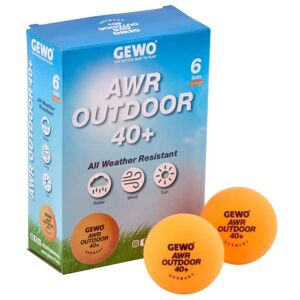 GEWO Tischtennisbälle AWR Outdoor 40+ Wasserabweisende Plastik Tischtennis Bälle für draußen Hochwertige, wetterbeständige Trainings Tischtennisbälle, 40+mm Durchmesser, 6er Pack, orange GEWO Tischtennisbälle AWR Outdoor 40+ Wasserabweisende Plastik Tischtennis Bälle für draußen Hochwertige, wetterbeständige Trainings Tischtennisbälle, 40+mm Durchmesser, 6er Pack, orange