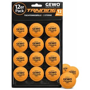 GEWO Tischtennisbälle Training 40+ 3 Sterne Tischtennis-Ball aus ABS Plastik mit Naht Hochwertige Plastik Trainingsbälle, Durchmesser 40+mm, Orange GEWO Tischtennisbälle Training 40+ 3 Sterne Tischtennis-Ball aus ABS Plastik mit Naht Hochwertige Plastik Trainingsbälle, Durchmesser 40+mm, Orange