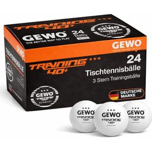 GEWO Tischtennisbälle Training 40+ 3 Sterne Tischtennis-Ball aus ABS Plastik mit Naht Hochwertige Plastik Trainingsbälle, Durchmesser 40+mm, Weiß GEWO Tischtennisbälle Training 40+ 3 Sterne Tischtennis-Ball aus ABS Plastik mit Naht Hochwertige Plastik Trainingsbälle, Durchmesser 40+mm, Weiß