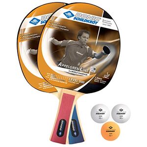 Schildkröt Donic- Tischtennis-Set Level 300 für 2 Spieler (2 Schläger 1,0mm Schwamm, 3 Bälle, im Blister, Gute Freizeitqualität) Schildkröt Donic- Tischtennis-Set Level 300 für 2 Spieler (2 Schläger 1,0mm Schwamm, 3 Bälle, im Blister, Gute Freizeitqualität)
