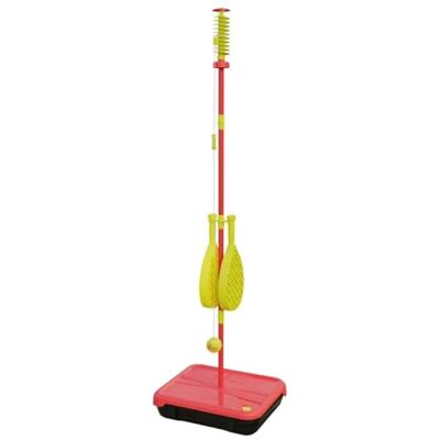 Swingball Klassischer All Surface Echter Tennisball Meisterschaftsschläger All Surface Base 6+ bis Erwachsene,Rot und Gelb Ballspiel für draußen Tennisspiel Swingball Klassischer All Surface Echter Tennisball Meisterschaftsschläger All Surface Base 6+ bis Erwachsene,Rot und Gelb Ballspiel für draußen Tennisspiel
