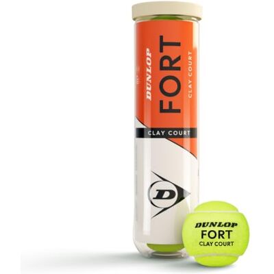 4-ballen-dose Dunlop Fort Clay Court, Varied Für Sandplatz optimiert ITF-approved Premium-Gummikern Webfilz Weniger Aufrauen Kontrolle & Haltbarkeit 4-ballen-dose Dunlop Fort Clay Court, Varied Für Sandplatz optimiert ITF-approved Premium-Gummikern Webfilz Weniger Aufrauen Kontrolle & Haltbarkeit