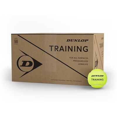 Dunlop Tennisbälle Training, 72 Bälle Drucklose Konstruktion Gummikern Nadelfilz Langanhaltender Bounce Coaching, Drills & intensives Training Dunlop Tennisbälle Training, 72 Bälle Drucklose Konstruktion Gummikern Nadelfilz Langanhaltender Bounce Coaching, Drills & intensives Training