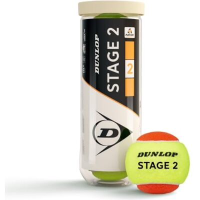 Dunlop Tennisbälle Stage 2 Orange 50 % langsamer ITF-approved Einstieg ins Mittelfeld Leichtere Kontrolle Junge & neue Spieler Dunlop Tennisbälle Stage 2 Orange 50 % langsamer ITF-approved Einstieg ins Mittelfeld Leichtere Kontrolle Junge & neue Spieler