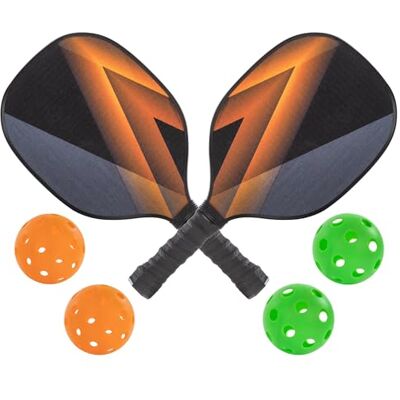 Idena 40252 Pickleball Set mit 2 Paddle Schlägern, 2 Indoor Bällen und 2 Outdoor Bällen, inkl. Aufbewahrungsnetz Idena 40252 Pickleball Set mit 2 Paddle Schlägern, 2 Indoor Bällen und 2 Outdoor Bällen, inkl. Aufbewahrungsnetz