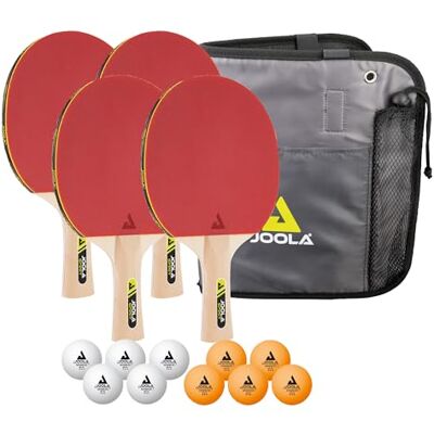 JOOLA Family Set 4 Tischtennisschläger Bälle Tasche Tischtennis JOOLA Family Set 4 Tischtennisschläger Bälle Tasche Tischtennis