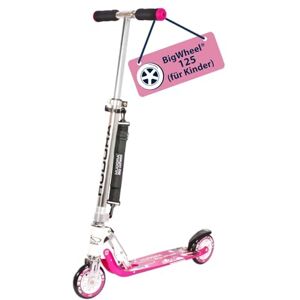 HUDORA BigWheel 125 Scooter I Sicherer & hochwertiger Aluminium-Roller für Kinder I Höhenverstellbarer & zusammenklappbarer Cityroller für bis zu 100kg I Stabiler Tretroller mit Tragegurt pink HUDORA BigWheel 125 Scooter I Sicherer & hochwertiger Aluminium-Roller für Kinder I Höhenverstellbarer & zusammenklappbarer Cityroller für bis zu 100kg I Stabiler Tretroller mit Tragegurt pink