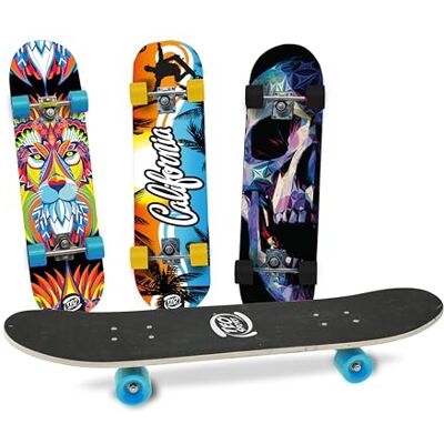 Teorema Giocattoli Teorema Skateboard für Kinder und Anfänger, rutschfestes Holzbrett, Länge 80 cm, Räder aus PVC, Kugellager ABEC-7, Gestell aus Aluminium, maximale Traglast 100 kg Teorema Giocattoli Teorema Skateboard für Kinder und Anfänger, rutschfestes Holzbrett, Länge 80 cm, Räder aus PVC, Kugellager ABEC-7, Gestell aus Aluminium, maximale Traglast 100 kg