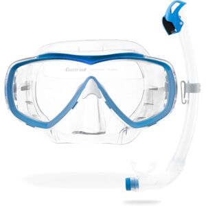 Cressi Estrella + Seal Dry Combo Clear/Azure Kombi Set für Erwachsene mit Estrella Maske und innovativem Seal Dry Schnorchel, perfekt zum Schnorcheln, Transparent/Hellblau, Einheitsgröße Cressi Estrella + Seal Dry Combo Clear/Azure Kombi Set für Erwachsene mit Estrella Maske und innovativem Seal Dry Schnorchel, perfekt zum Schnorcheln, Transparent/Hellblau, Einheitsgröße