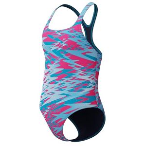 Speedo Hyperboom Print Medalist One Piece Schwimmanzug für Mädchen, Blau, 14 Speedo Hyperboom Print Medalist One Piece Schwimmanzug für Mädchen, Blau, 14