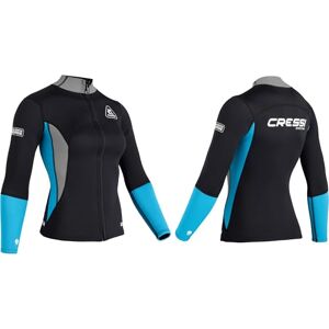 Cressi Guardian Lady Neoprene Jacket Black/Aquamarine 2mm S/2-Jacke aus Neopren 2mm, zum Schwimmen, Schnorcheln, Stand Up Paddling, Surfen, Kajakfahren und Wassersport, Schwarz/Aquamarin, S/2, Frauen Cressi Guardian Lady Neoprene Jacket Black/Aquamarine 2mm S/2-Jacke aus Neopren 2mm, zum Schwimmen, Schnorcheln, Stand Up Paddling, Surfen, Kajakfahren und Wassersport, Schwarz/Aquamarin, S/2, Frauen