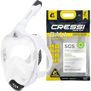 Cressi Bali Vollgesichts-Schnorchelmaske Schnorchelset für Erwachsene CO2 Sicher, Klare Sicht, Trockenventil Taucherbrille 100% Silikon-Passform Tauchermaske S/M Cressi Bali Vollgesichts-Schnorchelmaske Schnorchelset für Erwachsene CO2 Sicher, Klare Sicht, Trockenventil Taucherbrille 100% Silikon-Passform Tauchermaske S/M