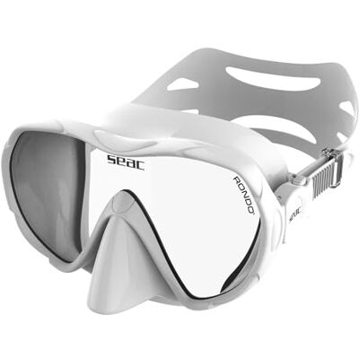 SEAC Rondò Rahmlose Einglas-Silikonmaske zum Tauchen und Schnorcheln oder Combo-Set Maske + Schnorchel Reverse Dry mit Dry-Top-System und Ausblasventil SEAC Rondò Rahmlose Einglas-Silikonmaske zum Tauchen und Schnorcheln oder Combo-Set Maske + Schnorchel Reverse Dry mit Dry-Top-System und Ausblasventil
