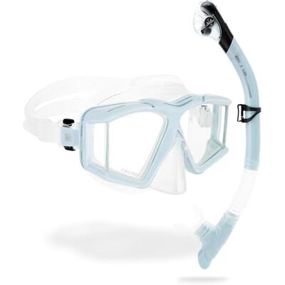 CRESSI Horizon Unisex Tauch und Schnorchelmaske mit 4 Separaten Temperargläsern oder Set Maske+Schnorchel Scilla Top Dry Combo für eine Pneingeschränkte Rundumsicht CRESSI Horizon Unisex Tauch und Schnorchelmaske mit 4 Separaten Temperargläsern oder Set Maske+Schnorchel Scilla Top Dry Combo für eine Pneingeschränkte Rundumsicht