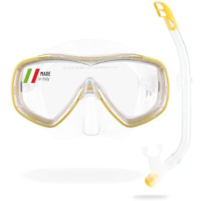 CRESSI Junior Set Ondina Taucherbrille Kinder 7-13 Jahre + Schnorchel Schwimmbad Anti-Beschlag Kratzfest und Antibeschlag, Schnorchelmaske Verstellbar Taucherbrille Kinder Anti-UV, Maske CRESSI Junior Set Ondina Taucherbrille Kinder 7-13 Jahre + Schnorchel Schwimmbad Anti-Beschlag Kratzfest und Antibeschlag, Schnorchelmaske Verstellbar Taucherbrille Kinder Anti-UV, Maske