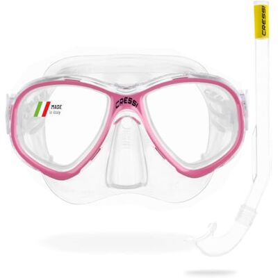CRESSI Perla Jr Maske oder Combo Set Maske Perla Jr + Schnorchel Minigringo, Einheitsgröße, Junior Unisex CRESSI Perla Jr Maske oder Combo Set Maske Perla Jr + Schnorchel Minigringo, Einheitsgröße, Junior Unisex