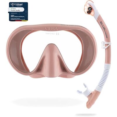 Cressi Musa & Scilla Almond- Mask & Snorkel Kits, Roségold, Einheitsgröße, Erwachsene Cressi Musa & Scilla Almond- Mask & Snorkel Kits, Roségold, Einheitsgröße, Erwachsene