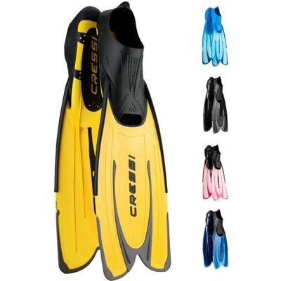 CRESSI Agua Schwimmflossen Offener Absatz mit Fersenriemen Kurzflossen für Schwimmtraining Taucherflossen Erwachsene aus Neopren CRESSI Agua Schwimmflossen Offener Absatz mit Fersenriemen Kurzflossen für Schwimmtraining Taucherflossen Erwachsene aus Neopren