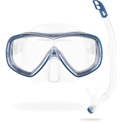 CRESSI Junior Set Ondina Taucherbrille Kinder 7-13 Jahre + Schnorchel Schwimmbad Anti-Beschlag Kratzfest und Antibeschlag, Schnorchelmaske Verstellbar Taucherbrille Kinder Anti-UV, Maske CRESSI Junior Set Ondina Taucherbrille Kinder 7-13 Jahre + Schnorchel Schwimmbad Anti-Beschlag Kratzfest und Antibeschlag, Schnorchelmaske Verstellbar Taucherbrille Kinder Anti-UV, Maske