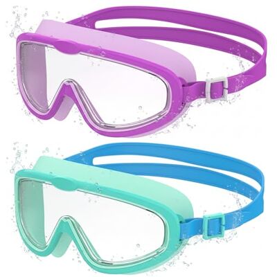 Seaflar 2 Pcs Kinder Schwimmbrille mit Großrahmen, Klare Sicht Anti-Beschlag Taucherbrille, UV-Schutz, Schnellverstellung, Silikon-Dichtring, Unisex Schwimmbrille für Kinder & Jugendliche von 3-14 Seaflar 2 Pcs Kinder Schwimmbrille mit Großrahmen, Klare Sicht Anti-Beschlag Taucherbrille, UV-Schutz, Schnellverstellung, Silikon-Dichtring, Unisex Schwimmbrille für Kinder & Jugendliche von 3-14