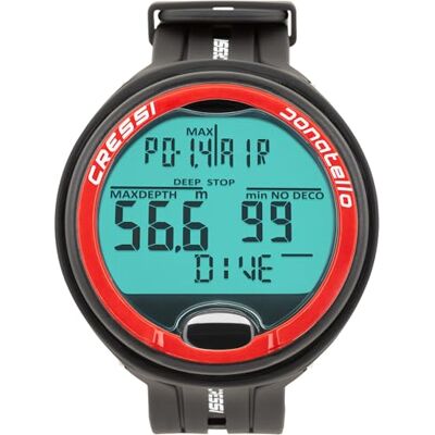 CRESSI Donatello Tauchcomputer – Luft- und Nitrox-Modus, Apnoe- und Gauge-Modus – 150 Meter wasserdicht, Hochkontrast-Display – Benutzerwechselbare Batterie, Deep Stop, CNS-Sauerstoffanzeige CRESSI Donatello Tauchcomputer – Luft- und Nitrox-Modus, Apnoe- und Gauge-Modus – 150 Meter wasserdicht, Hochkontrast-Display – Benutzerwechselbare Batterie, Deep Stop, CNS-Sauerstoffanzeige