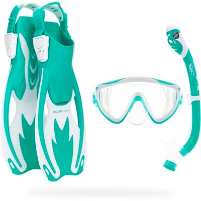 CRESSI Tinetto Rocks Dry Set Schnorchelset für Kinder mit Kurzflossen, Silikonmaske und Trockenschnorchel CRESSI Tinetto Rocks Dry Set Schnorchelset für Kinder mit Kurzflossen, Silikonmaske und Trockenschnorchel