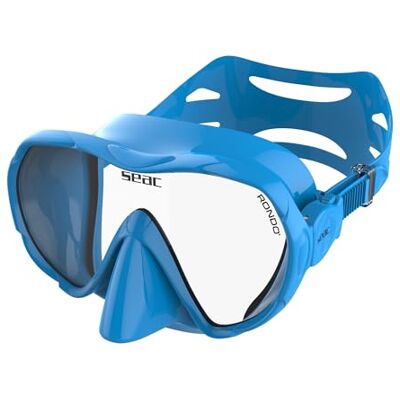 SEAC Rondò Rahmlose Einglas-Silikonmaske zum Tauchen und Schnorcheln oder Combo-Set Maske + Schnorchel Reverse Dry mit Dry-Top-System und Ausblasventil SEAC Rondò Rahmlose Einglas-Silikonmaske zum Tauchen und Schnorcheln oder Combo-Set Maske + Schnorchel Reverse Dry mit Dry-Top-System und Ausblasventil