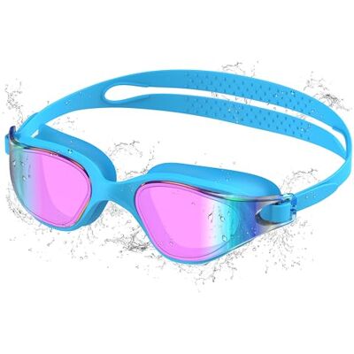 Ambienden Swimming Goggles Adults & Youth Anti-Fog HD Lens, UV Protection, Waterproof Seal for Training, Beach/Pool Secure Fit Unisex Goggles Swimming Men & Women-BL Ambienden Swimming Goggles Adults & Youth Anti-Fog HD Lens, UV Protection, Waterproof Seal for Training, Beach/Pool Secure Fit Unisex Goggles Swimming Men & Women-BL