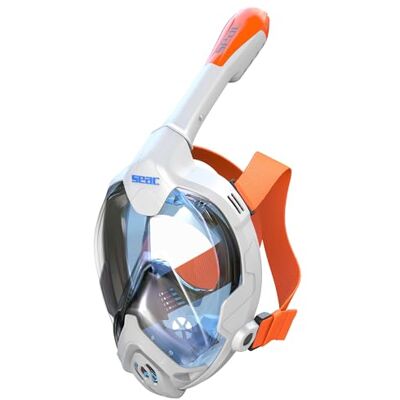SEAC Magica, Schnorchelmaske Vollgesichtsmaske Anti-Beschlag System mit einem weichen Maskenkörper, Dry Top Schnorchel mit Auslassventil SEAC Magica, Schnorchelmaske Vollgesichtsmaske Anti-Beschlag System mit einem weichen Maskenkörper, Dry Top Schnorchel mit Auslassventil