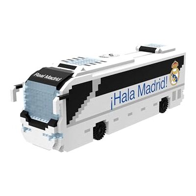 FOCO Offizielles Lizenzprodukt Real Madrid CF BRXLZ-Steine 3D-Fußball-Reisebus Bau-Set FOCO Offizielles Lizenzprodukt Real Madrid CF BRXLZ-Steine 3D-Fußball-Reisebus Bau-Set