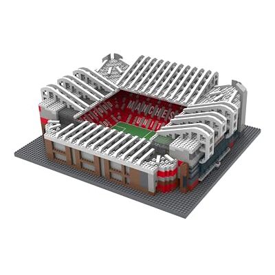 FOCO Offizielles Lizenzprodukt Manchester United FC Old Trafford BRXLZ-Steine 3D-Fußballstadion BAU-Set FOCO Offizielles Lizenzprodukt Manchester United FC Old Trafford BRXLZ-Steine 3D-Fußballstadion BAU-Set