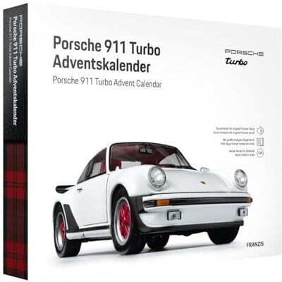 Franzis 67322 Porsche 911 Turbo Adventskalender Modellbausatz im Maßstab 1:24, inkl. Soundbasis und 52-seitigem Begleitbuch Franzis 67322 Porsche 911 Turbo Adventskalender Modellbausatz im Maßstab 1:24, inkl. Soundbasis und 52-seitigem Begleitbuch